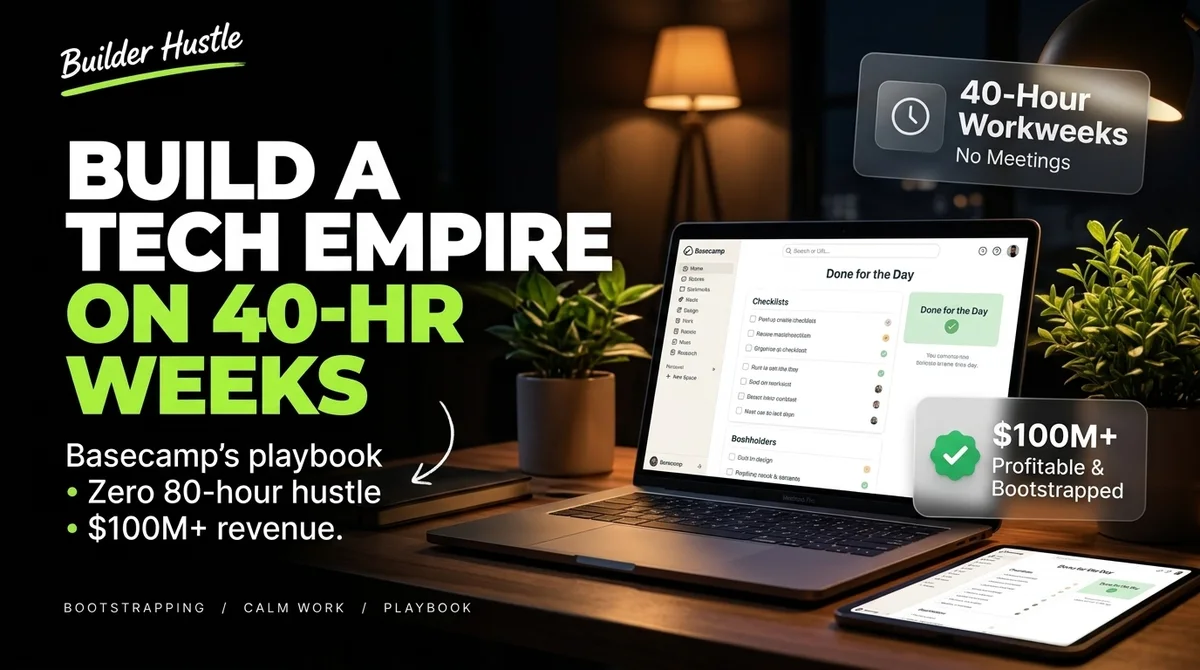Build a tech empire on 40-hour weeks — Basecamp bootstrapped startup playbook