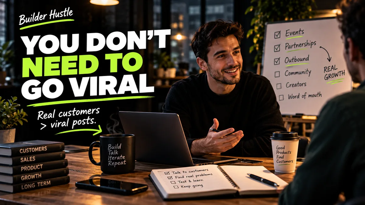 You don't need to go viral to build a business — organic customer acquisition and sales strategy for founders